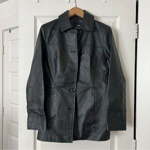 East 5th Vintage 90s Black Womens Leather Jacket Size M